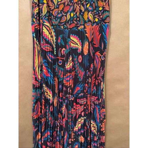 Farm Rio for Anthropologie Pleated Skirt Midi Slip Dress MSRP:$228 - Picture 6 of 14